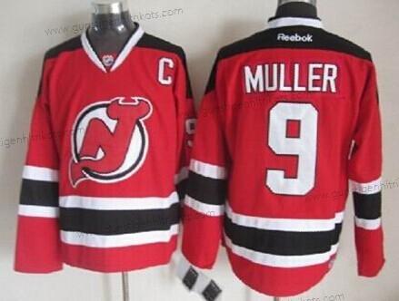 Herren New Jersey Devils #9 Kirk Muller With Retro CCM Trikots – Rot Schwarz