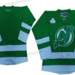 Herren New Jersey Devils Leer St. Patrick’S Day Trikots – Grün