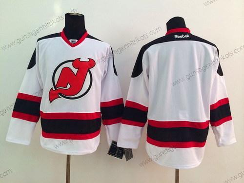 Herren New Jersey Devils Leer Trikots – Weiß