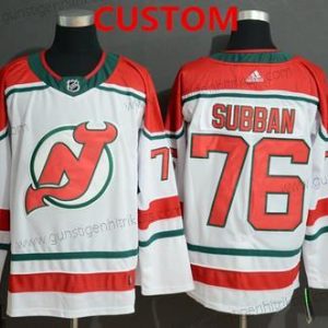 Herren New Jersey Devils Personalisiertes Trikots – Weiß