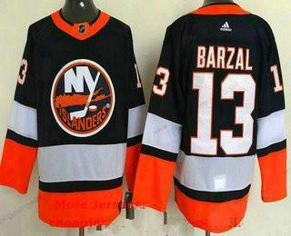 Herren New York Islanders #13 Mathew Barzal 2021 Rückseite Retro Authentisch Trikots – Marineblau