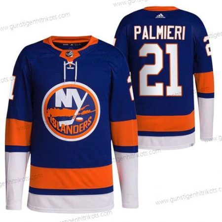 Herren New York Islanders #21 Kyle Palmieri Royal Strickerei Trikots – Blau Orange