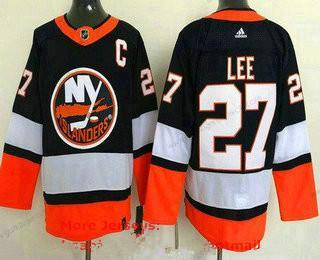 Herren New York Islanders #27 Anders Lee 2021 Rückseite Retro Authentisch Trikots – Marineblau