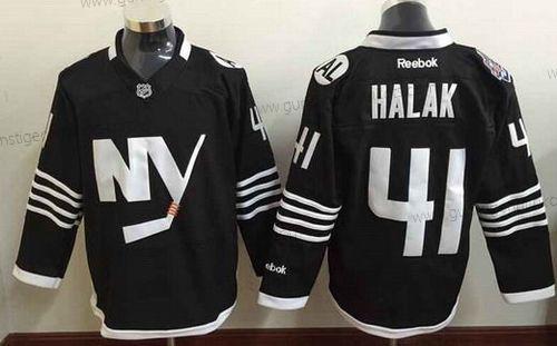 Herren New York Islanders #41 Jaroslav Halak 2015 Reebok Premier ersatzweise Trikots – Schwarz