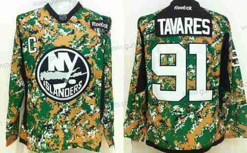 Herren New York Islanders #91 John Tavares Digital Veteran’S Day Praxis Trikots – Tarnfarbe