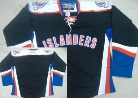 Herren New York Islanders Leer Ausweichtrikot Trikots – Schwarz