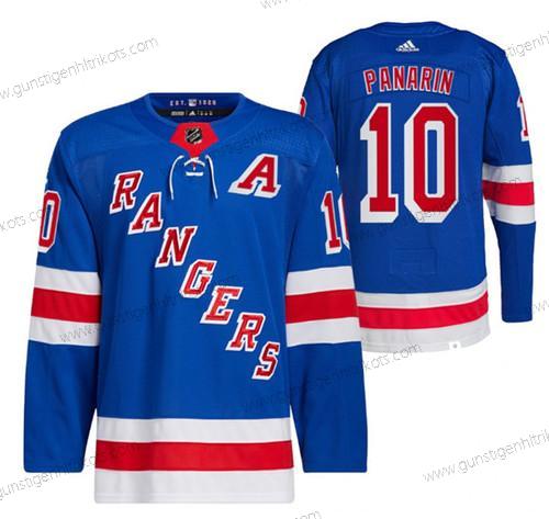 Herren New York Rangers #10 Artemi Panari Strickerei Trikots – Blau