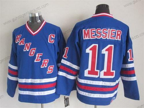 Herren New York Rangers #11 Mark Messier 1993 Retro CCM Trikots – Blau