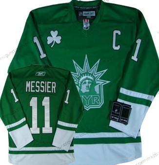 Herren New York Rangers #11 Mark Messier St. Patrick’S Day Trikots – Grün