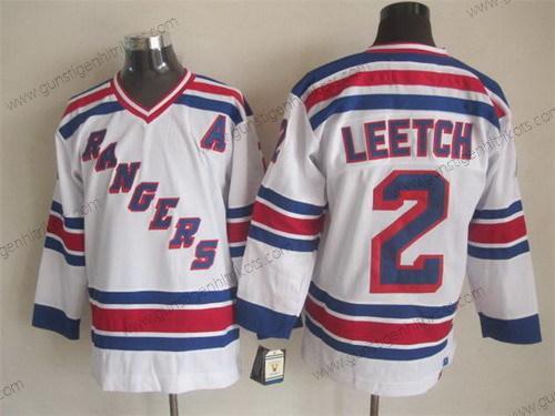 Herren New York Rangers #2 Brian Leetch 1993 Retro CCM Trikots – Weiß