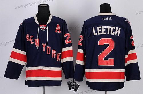 Herren New York Rangers #2 Brian Leetch Ausweichtrikot 85Th Trikots – Marineblau Blau