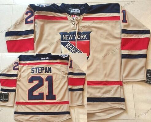 Herren New York Rangers #21 Derek Stepan 2012 Winter Klassisch Trikots – Creme