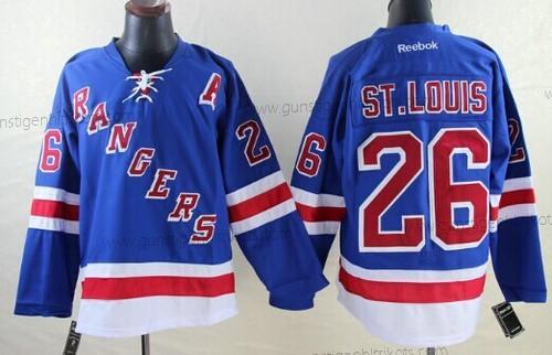 Herren New York Rangers #26 Martin St. Louis Trikots – Blau