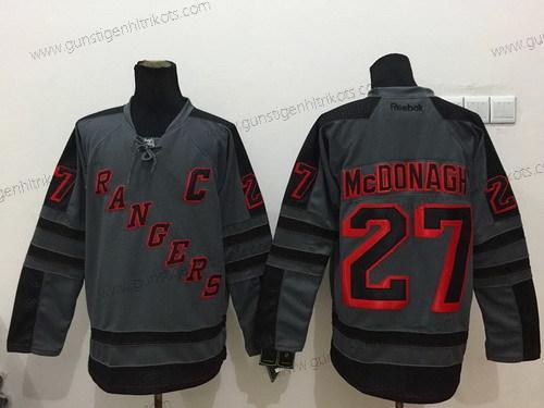 Herren New York Rangers #27 Ryan Mcdonagh Charcoal Trikots – Grau