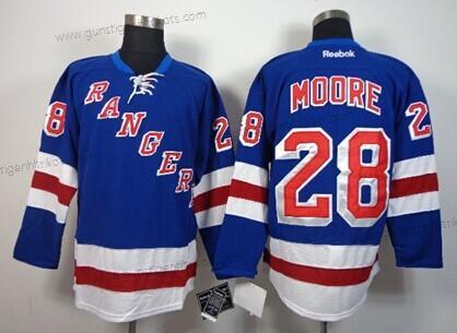 Herren New York Rangers #28 Dominic Moore Trikots – Blau