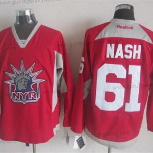 Herren New York Rangers #61 Rick Nash 2014 Nyr Training Trikots – Rot