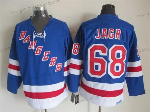 Herren New York Rangers #68 Jaromir Jagr Retro CCM Trikots – Blau