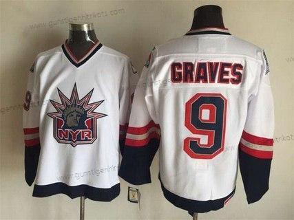 Herren New York Rangers #9 Adam Graves 1996-97 CCM Vintage Trikots – Weiß