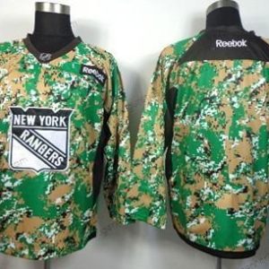 Herren New York Rangers Leer 2014 Trikots – Tarnfarbe