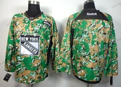 Herren New York Rangers Leer 2014 Trikots – Tarnfarbe