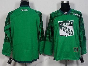 Herren New York Rangers Leer 2016 St. Patrick’S Day Hockey Trikots – Grün