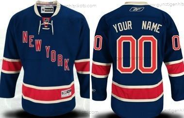 Herren New York Rangers Personalisiertes Ausweichtrikot Trikots – Marineblau Blau