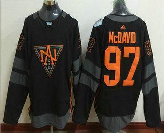 Herren North Amerika Hockey #97 Connor Mcdavid 2016 World Cup Of Hockey Strickerei Wch Game Trikots – Schwarz