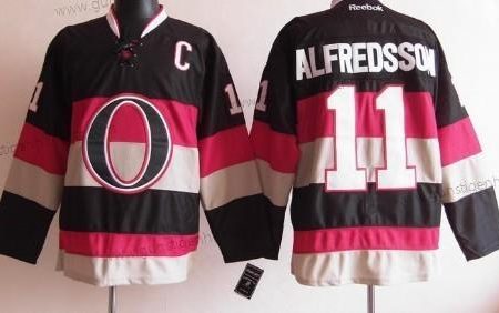 Herren Ottawa Senators #11 Daniel Alfredsson Ausweichtrikot Trikots – Schwarz