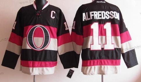 Herren Ottawa Senators #11 Daniel Alfredsson Ausweichtrikot Trikots – Schwarz