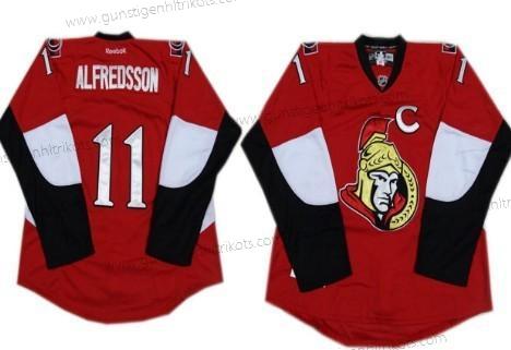 Herren Ottawa Senators #11 Daniel Alfredsson Trikots – Rot