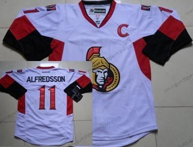 Herren Ottawa Senators #11 Daniel Alfredsson Trikots – Weiß