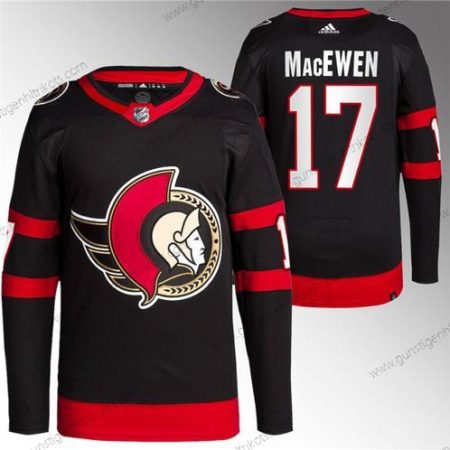 Herren Ottawa Senators #17 Zack Macewen Premier Breakaway Strickerei Trikots – Schwarz