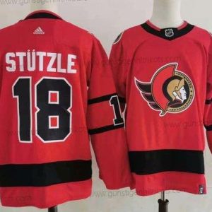 Herren Ottawa Senators #18 Tim Stutzle 2021 Rückseite Retro Authentisch Trikots – Rot