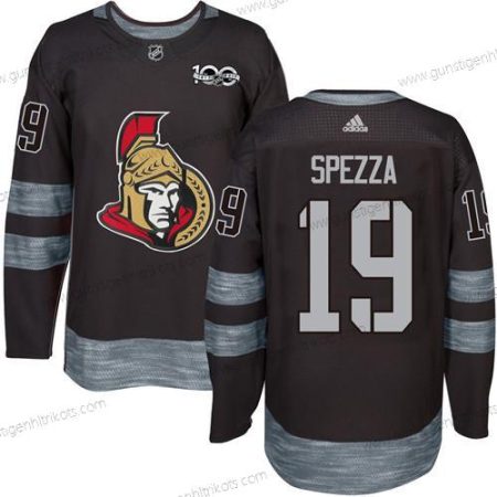 Herren Ottawa Senators #19 Jason Spezza 1917-2017 100th Jahrestag Strickerei NHL Trikots – Schwarz