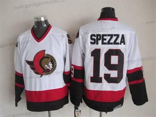 Herren Ottawa Senators #19 Jason Spezza 1997-98 CCM Vintage Trikots – Weiß