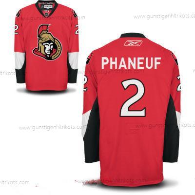 Herren Ottawa Senators #2 Dion Phaneuf Heimtrikots Reebok Hockey Strickerei NHL Trikots – Rot