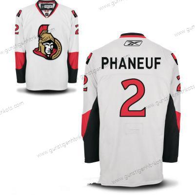 Herren Ottawa Senators #2 Dion Phaneuf Reebok Hockey Strickerei NHL Trikots – Weiß