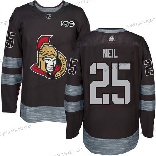 Herren Ottawa Senators #25 Chris Neil 1917-2017 100th Jahrestag Strickerei NHL Trikots – Schwarz