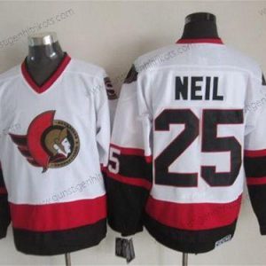 Herren Ottawa Senators #25 Chris Neil 1997-98 CCM Vintage Trikots – Weiß