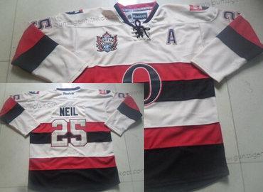 Herren Ottawa Senators #25 Chris Neil 2014 Heritage Klassisch Trikots – Creme