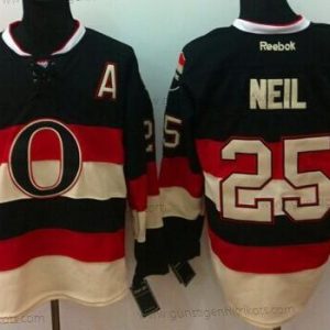 Herren Ottawa Senators #25 Chris Neil Ausweichtrikot Trikots – Schwarz