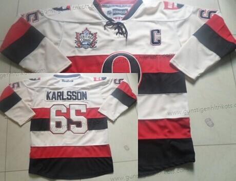 Herren Ottawa Senators #65 Erik Karlsson 2014 Heritage Klassisch Trikots – Creme