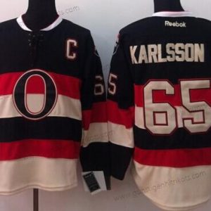 Herren Ottawa Senators #65 Erik Karlsson Ausweichtrikot Trikots – Schwarz