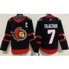 Herren Ottawa Senators #7 Brady Tkachuk With C Patch Authentisch Trikots – Schwarz