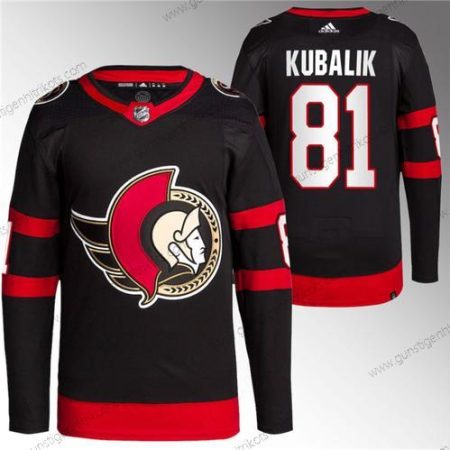 Herren Ottawa Senators #81 Dominik Kubalik Premier Breakaway Strickerei Trikots – Schwarz