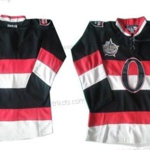 Herren Ottawa Senators Leer Ausweichtrikot 2012 All-Star Patch Trikots – Schwarz