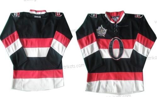 Herren Ottawa Senators Leer Ausweichtrikot 2012 All-Star Patch Trikots – Schwarz