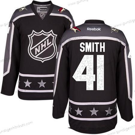 Herren Pacific Division Arizona Coyotes #41 Mike Smith Reebok 2017 NHL All-Star Strickerei Ice Hockey Trikots – Schwarz