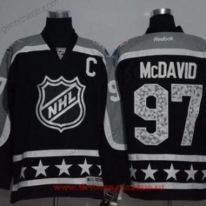 Herren Pacific Division Edmonton Oilers #97 Connor Mcdavid Reebok 2017 NHL All-Star Strickerei Ice Hockey Trikots – Schwarz