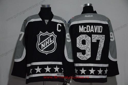 Herren Pacific Division Edmonton Oilers #97 Connor Mcdavid Reebok 2017 NHL All-Star Strickerei Ice Hockey Trikots – Schwarz